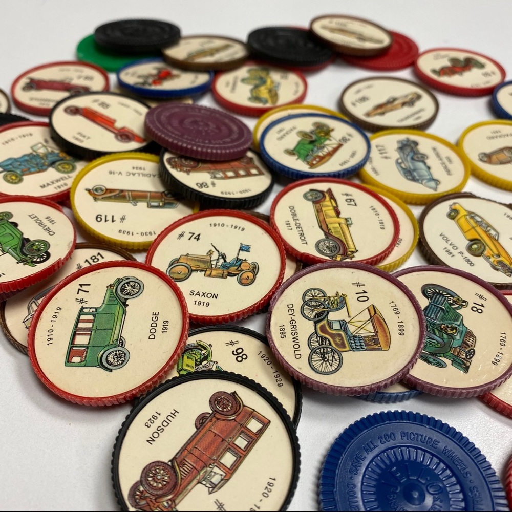 1960s Jell-O Hostess Car Wheel Coins 48 Pcs.